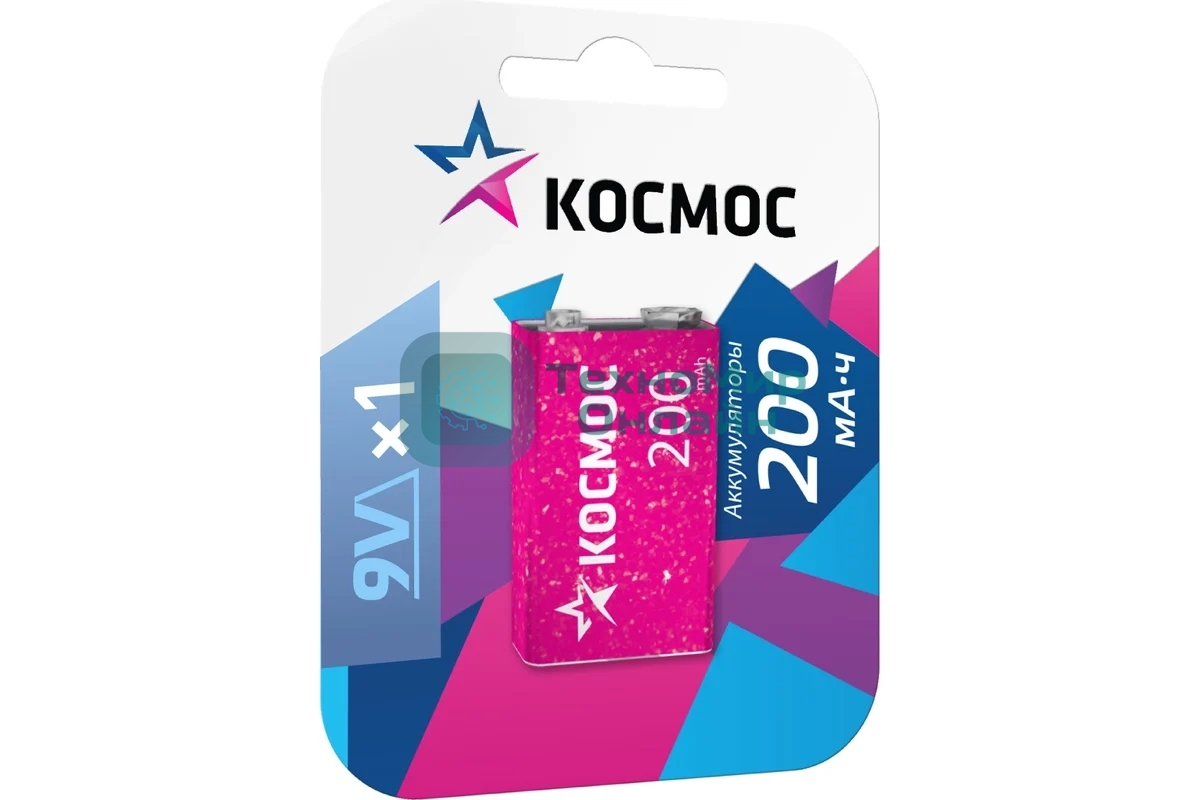 Аккумулятор Космос KOCNI-MH6F22 (200mAh) 6F22 200 мАч 1BL (блист.1шт)