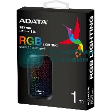 Внешний SSD ADATA SE770G, 1TB, USB 3.2 Gen 2 Type-C, R/W 1000/800, черный