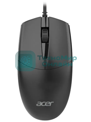 Комплект клавиатура+мышь Acer OCC500 проводной, USB, 1200 DPI, черный