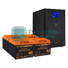 Комплект источника бесперебойного питания Exegate EX295991RUS + батарея 45Aч EX285666RUS 4шт (инвертор, синус, для котла) ExeGate SineTower SZ-5000.LCD.AVR.2SH.1C13.T.RJ.USB <5000VA/4000W, чистый синусоида, LCD дисплей, AVR, 2хSchuko+1хC13+клеммы, RJ45/11, USB, линейно-интерактивный, черный> + батарея ExeGate HRL 12-45 (12В, 45Ач) 4шт