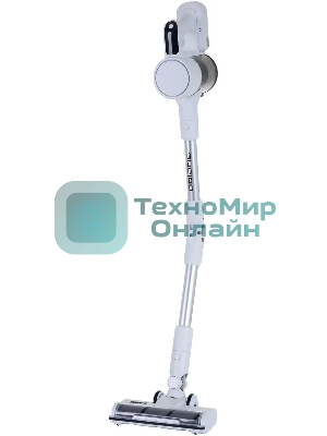 Пылесос вертикальный Polaris PVCS 3060 белый, питание от аккумулятора, 150 Вт, уборка сухая, пылесборник 0.45 л