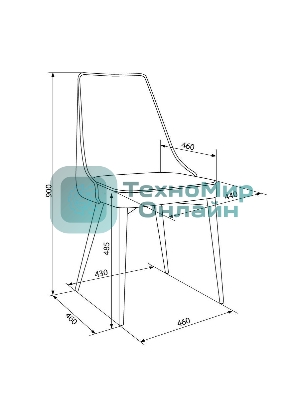 Стул для дома Бюрократ CH-K4_2 комплект 2 шт бежевый Holland 06 металл черный на ножках