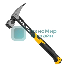 Молоток кровельщика Denzel 600 г, цельнокованый, боек с магнитом, двухкомп. обрезин. рук-ка