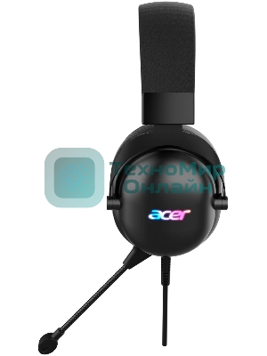 Гарнитура Acer AHW122 чёрный, проводная, USB, подсветка