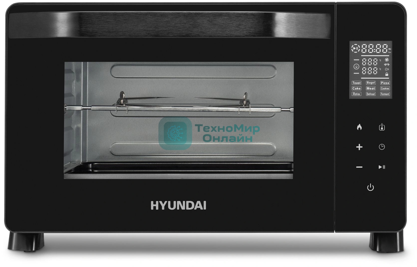 Мини-печь Hyundai MIO-HY088 23 л, 1500 Вт, черный