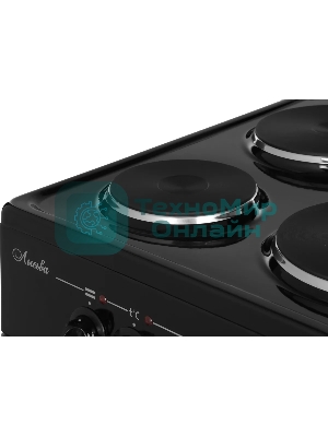 Плита электрическая Лысьва ЭП 301 МС черный, конфорок 3 электрических, духовка 57 л, 50 см x 85 см x 60 см (без крышки)