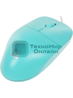 Мышь проводная Defender Azora MB-241 голубой, 1200 dpi, USB, кнопки - 3