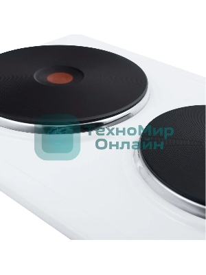 Электрическая варочная панель Maunfeld EEHE.32.4W, конфорок: 2 шт., эмаль, независимая, белый