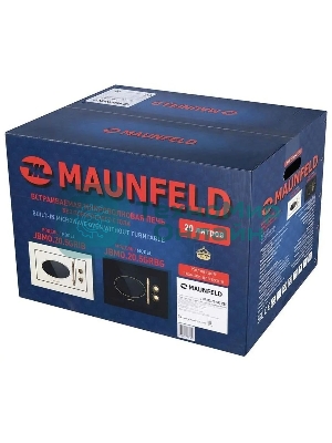 Микроволновая печь встраиваемая Maunfeld JBMO.20.5GRBG черный, 20 л, 700 Вт, переключатели - поворотный механизм
