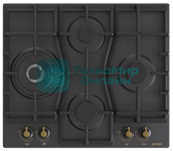 Газовая варочная панель Gorenje GW6D42CLB черный