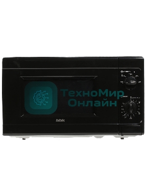 Микроволновая печь BBK 20MWS-709M/B черный, 20 л, 700 Вт, переключатели - поворотный механизм