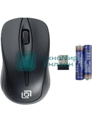 Мышь беспроводная Oklick 675MW черный, 800 dpi, радиоканал, USB, кнопки - 3