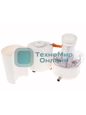 Соковыжималка Mystery MJE-1901 белый, центробежная, 900 Вт, 900 мл, механическое