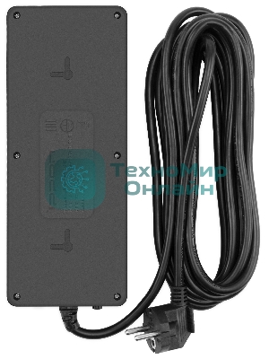 Сетевой фильтр Ippon BK-8-EU-5-16-B 5м (8 розеток) черный (коробка)