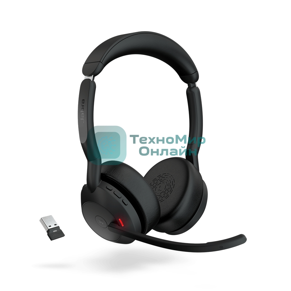 Гарнитура Jabra Evolve2 55 чёрный, беспроводная, Bluetooth, до 16 ч