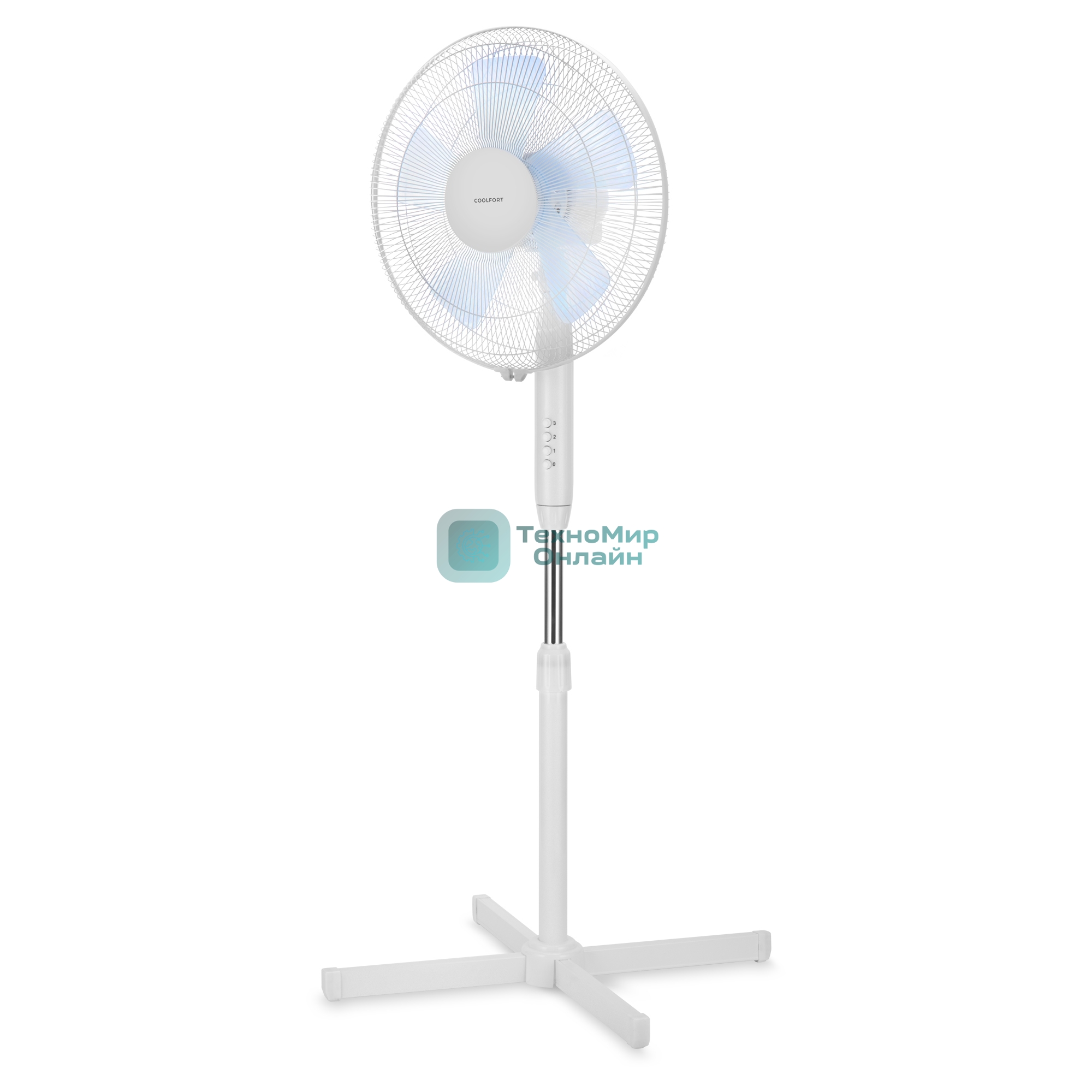 Вентилятор напольный Coolfort CF-2029 40Вт скоростей:3 белый