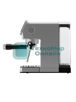 Кофеварка рожковая BQ CM7003 серебристый, исп. кофе - молотый, 1,2 л, 1350 Вт, 20 бар