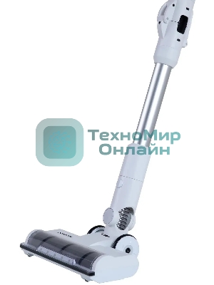 Пылесос вертикальный Polaris PVCS 3060 белый, питание от аккумулятора, 150 Вт, уборка сухая, пылесборник 0.45 л