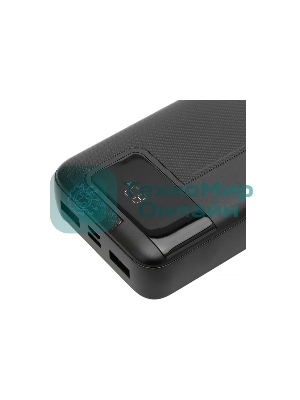 Портативный аккумулятор Gembird GPB-20Q, 20000мА·ч, QC/PD, дисплей, черный