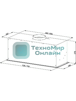 Вытяжка встраиваемая Kuppersberg Bim 600 White белый, 52 см, 1300 куб. м/ч, 46 дБ
