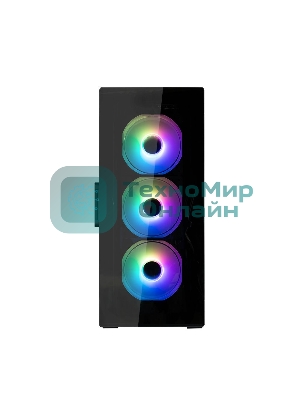 Компьютерный корпус MidiTower Zalman I3 NEO TG Black (ATX, front mesh, TG window, USB 2.0 x1, USB 3.0x2, 4x120мм RGb fan, без БП) (I3 NEO TG Black)