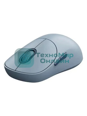 Мышь беспроводная Xiaomi Wireless Mouse 3 синий, 1200 dpi, радиоканал, Bluetooth, USB, кнопки - 5