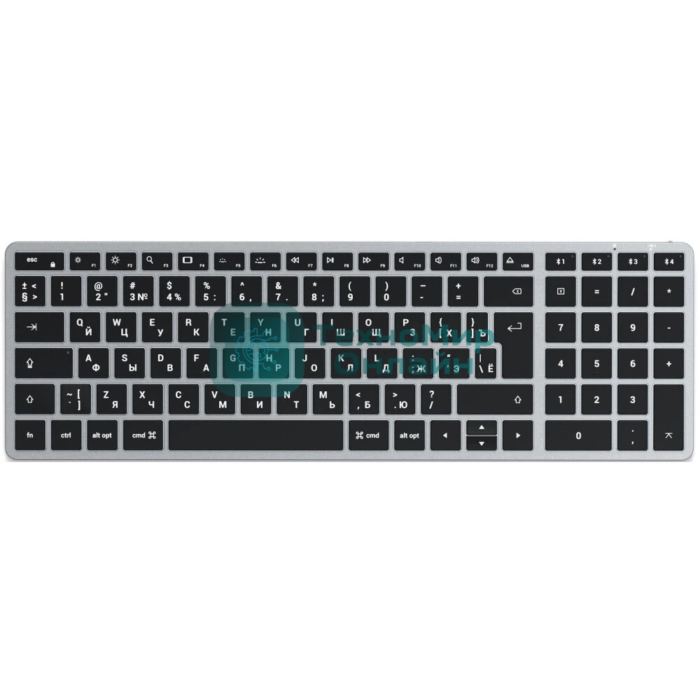 Клавиатура Satechi Slim X2 беспроводная, Bluetooth, серый