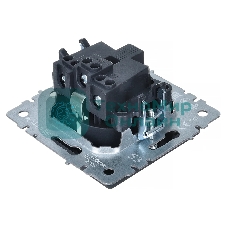 Розетка 1-местная IEK BRITE 16А РС14-1-0-БрГ с заземлением, с защитными шторками, 16А, графит