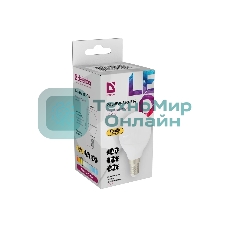 Лампа светодиодная Defender P45-8W-830-E14 шар, 3000 К, теплый белый, 1 шт.