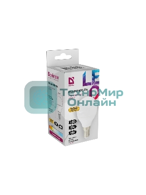 Лампа светодиодная Defender P45-8W-830-E14 шар, 3000 К, теплый белый, 1 шт.