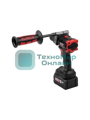 Дрель-шуруповерт Elitech CD 20BL2, 20 В, 4 Ач, 130 Нм, бесщеточный