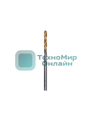 Сверло спиральное по металлу Denzel 4 x 75мм, Р6М5, Golden Tip