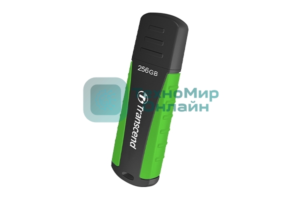 Флешка USB Transcend JetFlash 810 (TS256GJF810), 256Gb, USB 3.1, R/W 70/30, черный/зеленый