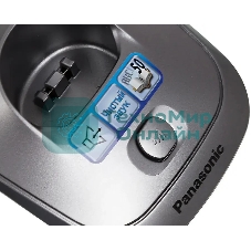 Телефон беспроводной (DECT) Panasonic KX-TG2511RUM (металик) АОН, Caller ID,спикерфон на трубке,переход в Эко режим одним нажатием
