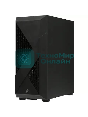 Компьютерный корпус 1STPLAYER FIREROSE F3-A черный ATX, TG 4x120мм LED fans inc. F3-A-BK-4F1