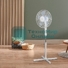 Вентилятор напольный Coolfort CF-2029 40Вт скоростей:3 белый