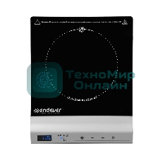 Плитка электрическая со стеклокерамической поверхностью Endever Skyline DP-71, черный/серебристый, мощность 2000 Вт, 10 уровней мощности, 5 шт/уп