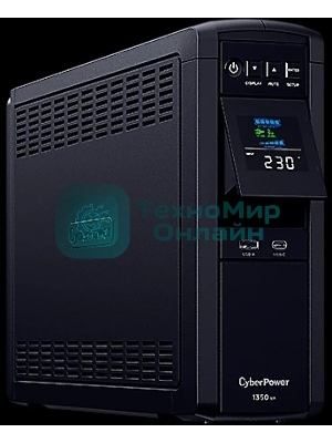 Источник бесперебойного питания Cyberpower CP1350EPFCLCD Line-Interactive 1350VA/810W USB/RS-232/RJ11/45 (6 EURO)