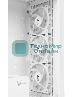 Корпус Formula V Line TimberLine T0 White, ATX, wood+plastic front, TYPE-C*1, USB3.0*2, FRONT 3x120мм FRGB, REAR 1x120мм FRGB