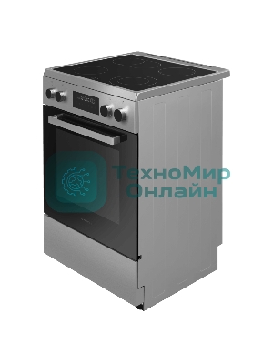 Плита электрическая Maunfeld MEC611CS09TD серебристый, конфорок 4 шт, духовка 59 л, 60 см x 85 см x 60 см