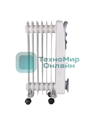 Обогреватель масляный Ресанта ОМ- 7Н (7 секций), белый, 1500 Вт, 15 м2, термостат 67/3/7