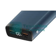 Портативный аккумулятор OLMIO QL-20, 20000mAh, 22.5W, QuickCharge3.0/PowerDelivery, LCD, голубой
