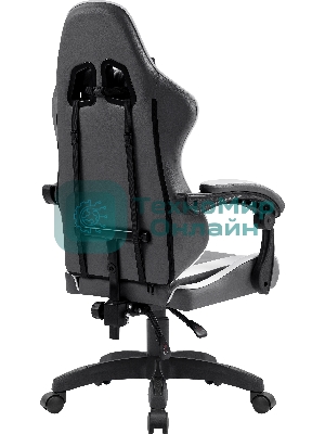 Кресло Defender Fortune серый, экокожа, 120 кг