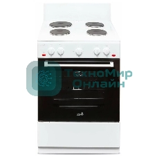 Плита электрическая Cezaris ПЭ Н Д 3000-02 белый, конфорок 4 электрических, духовка 58 л, 60 см x 85 см x 60 см