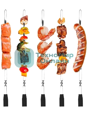 Шашлычница электрическая Kitfort KT-1405 1000Вт серебристый