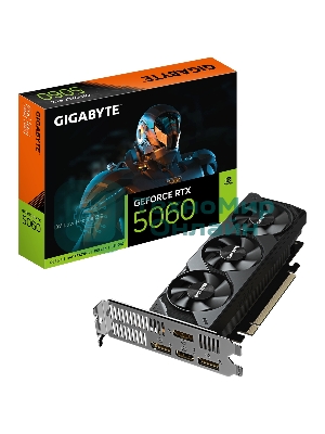 Видеокарта Gigabyte GV-N5060D7-8GL, NVIDIA GeForce RTX 5060, 8 ГБ GDDR7, 128 бит, PCI-e 5.0, 1xHDMI, 3xDP, 2497 МГц