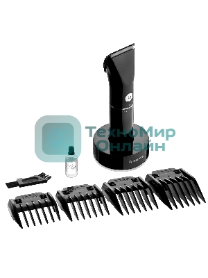 Машинка для стрижки BRAYER BR3400, LED-дисплей, 4 насад, турбо, титан. покр, регу. высоты лезвий