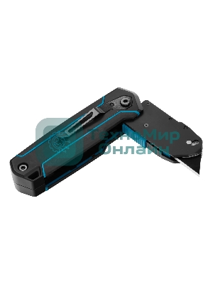 Нож-скребок складной Gross 78891, 19 мм, сменное лезвие, SK2, 5 запас. лезвий, алюмин. корпус, клипса