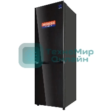 Холодильник Hitachi R-B410PUC6 BBK черный двухкамерный 215/105л морозилка снизу, No Frost