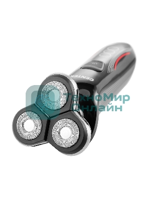 Электробритва Centek CT-2159 (черн/хром) 3 плавающие головки, аккумулятор+работа от сети, Li-Ion600мА·ч